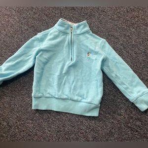 Boys 2T Ralph Lauren turquoise quarter zip pullover